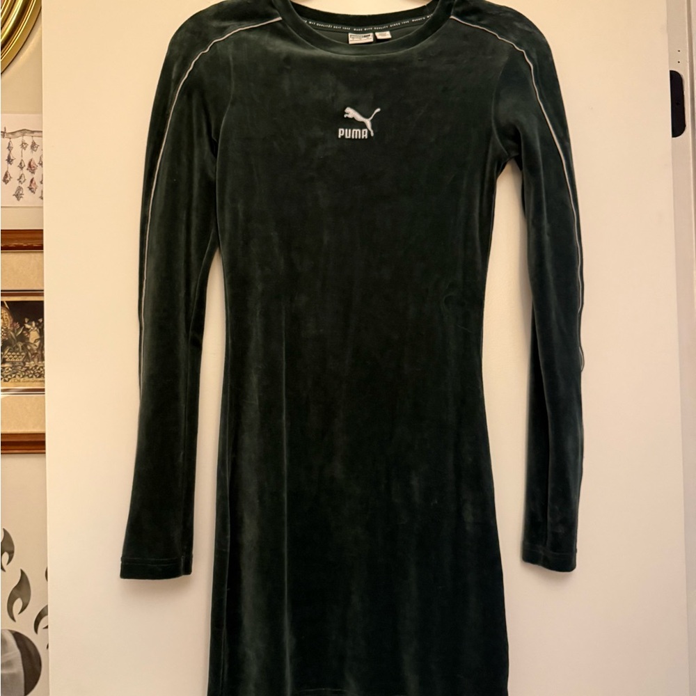 Puma Deep Green Velour Top